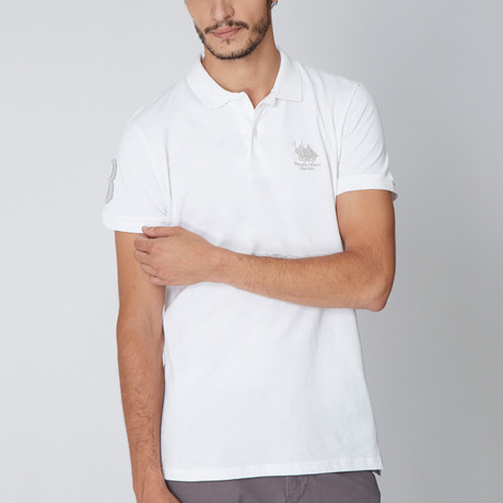 Polo Club Shirt // White + Silver (S)