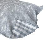 Textured Solid Linen / Cotton Duvet Cover // Silver (Full / Queen)