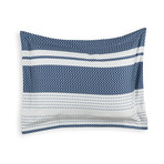 Chevron Stripe Woven Herringbone Comforter // Blue (Twin / Twin Extra Long)