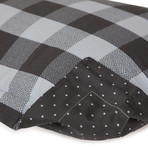 Buffalo Check Woven Herringbone Comforter // Black + Charcoal (Twin / Twin Extra Long)