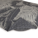 Palm Tree Percale Cotton Comforter // Charcoal + Black (King / California King)