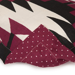 Southwest Linen + Cotton Comforter // Maroon + Black (Full / Queen)