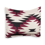 Southwest Linen + Cotton Comforter // Maroon + Black (Full / Queen)