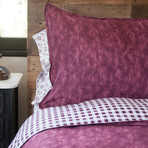 Textured Solid Linen + Cotton Comforter // Burgundy (Twin / Twin Extra Long)