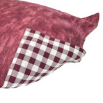 Textured Solid Linen + Cotton Comforter // Burgundy (Twin / Twin Extra Long)