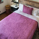 Textured Solid Linen + Cotton Comforter // Burgundy (Twin / Twin Extra Long)