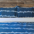 Tie-Dye Print Cotton Percale Duvet Cover // Navy (Full / Queen)