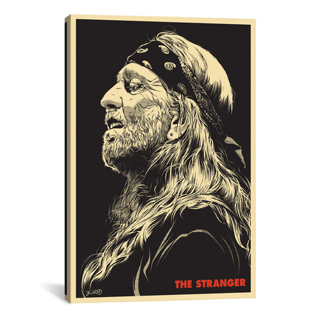 The Stranger: Willie Nelson // Joshua Budich (26"W x 18"H x 0.75"D)