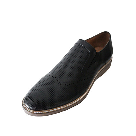 Perforated Dressy Loafer // Black (Euro: 40)