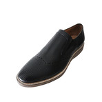 Perforated Dressy Loafer // Black (Euro: 45)