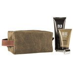 Waxed Canvas + Leather Dopp Kit (Black)