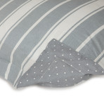 Bold Stripe Linen / Cotton Comforter // Charcoal (Twin / Twin Extra Long)