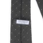 Brunello Cucinelli Textured Dot Tie // Grey + Cream