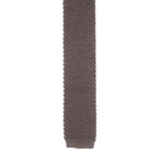 Brunello Cucinelli Textured Knit Straight Tie // Brown