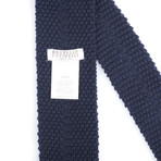 Brunello Cucinelli Textured Knit Straight Tie // Navy