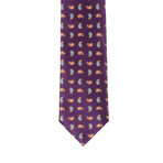 Brioni Paisley Tie // Purple