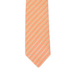 Isaia Thin Striped Tie // Salmon