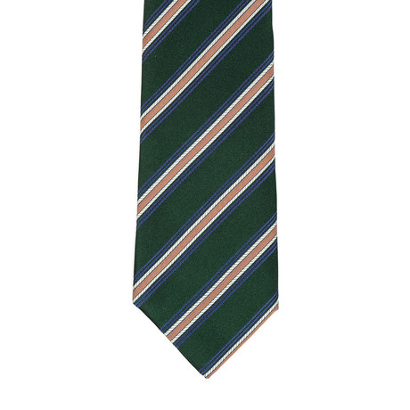Isaia Striped Tie // Emerald Green