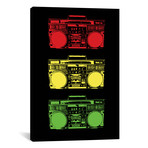 Boom Box Cubed Rasta (26"W x 18"H x 0.75"D)