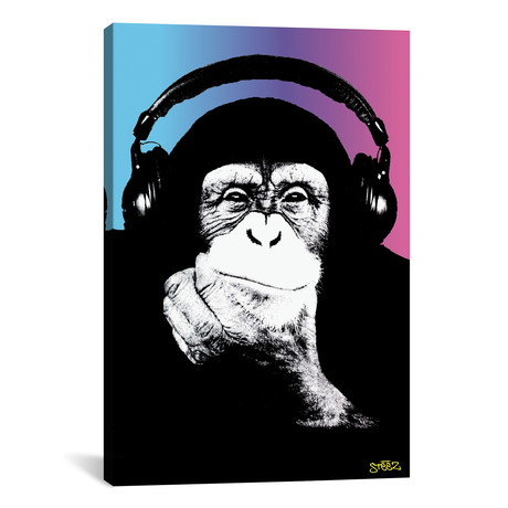 Monkey Headphones Rasta II (26"W x 18"H x 0.75"D)