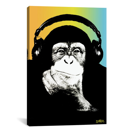 Monkey Headphones Rasta III (26"W x 18"H x 0.75"D)