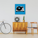 Turntable Blue Poster (18"W x 18"H x 0.75"D)