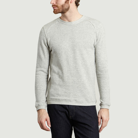 Merino Knit Sweater // Gray + Light Gray (XS)