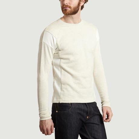 Sweatshirt // Beige + Off White (XS)