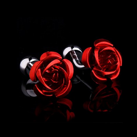 Exclusive Cufflinks + Gift Box // Red Roses