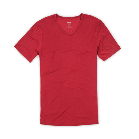 V-Neck Tee // Jungle Red (XS)