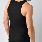 Knit Cotton Rib Tank // Black (XL)