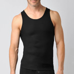 Knit Cotton Rib Tank // Black (XL)