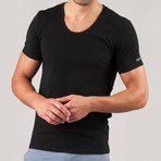Knit Sleep Scoop Neck Shirt // Black (XL)