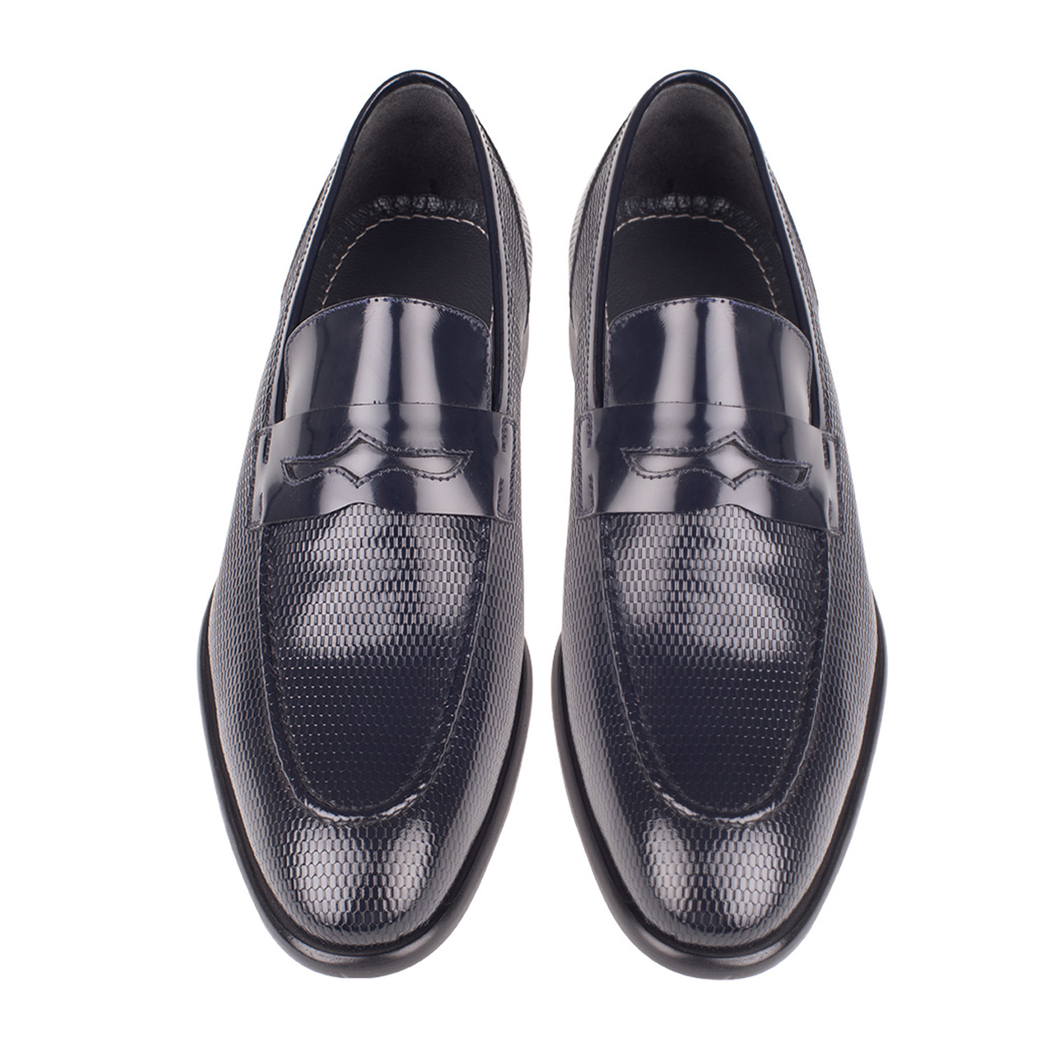 Embossed Penny Loafer // Black Patent (Euro: 39) - Torento - Touch of ...