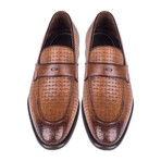 Weave Embossed Penny Loafer // Tobacco Straw (Euro: 39)