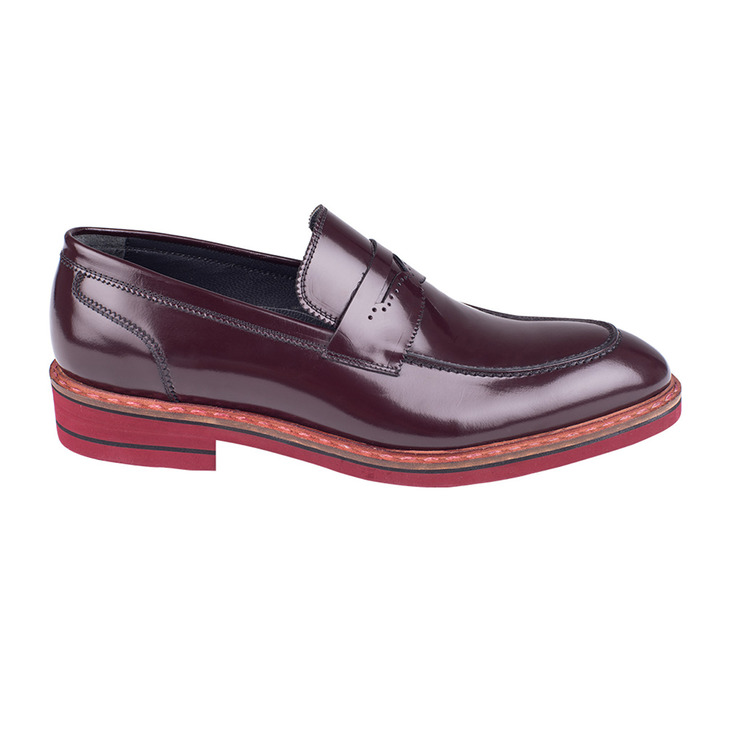 Patent Leather Penny Loafer // Burgundy (Euro: 44) - Torento - Touch of ...