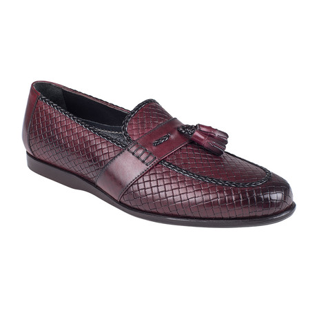 Woven Loafer // Burgundy Straw (Euro: 39)