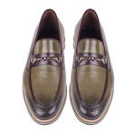 Perforated Loafer // Green Straw (Euro: 42)