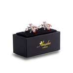 Exclusive Cufflinks + Gift Box // Orange Diamond Flies