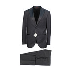 Wool Satin Peak Lapels Tuxedo Suit // Gray (Euro: 50)
