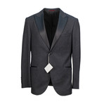 Wool Satin Peak Lapels Tuxedo Suit // Gray (Euro: 50)