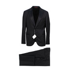 Wool Silk Satin Lapels Tuxedo Suit // Black (Euro: 50)