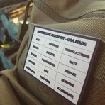 Superesse Survival Labeled Velcro Patch Storage Pocket