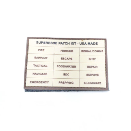 Superesse Survival Labeled Velcro Patch Storage Pocket