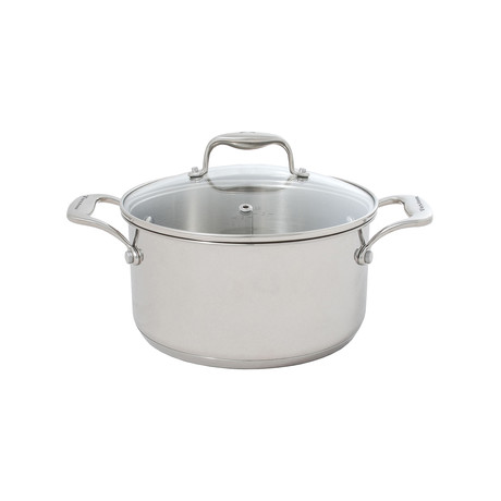 3 Quart Stainless Steel Covered Casserole