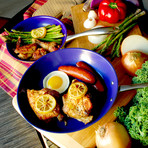 Color Stainless Steel Open Frypan Set // 8" + 11" // Set of 2 (Black)