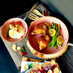 Color Stainless Steel Open Frypan Set // 8" + 11" // Set of 2 (Black)