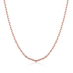 Rose Gold Berlin Chain Necklace (16"L)