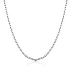 White Gold New York Chain Necklace (16"L)