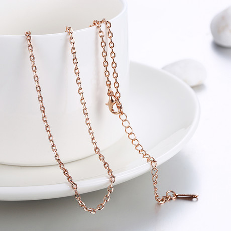 Rose Gold Berlin Chain Necklace (16"L)